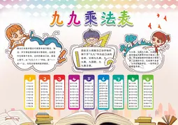 小学生乘法口诀表_趣味插画版